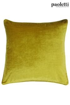Riva Paoletti Ochre Yellow Luxe Velvet Polyester Filled Cushion (M50576) | €40