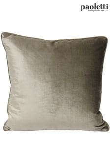 Riva Paoletti Mink Brown Luxe Velvet Polyester Filled Cushion