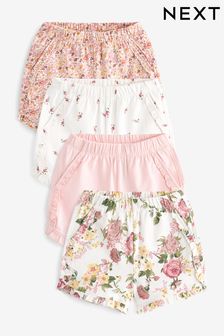 Rosa mit floralem Muster - Shorts, 4er-Pack (3 Monate bis 7 Jahre) (M50707) | CHF 24 - CHF 30