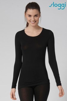 חולצה עם שרוול ארוך של Sloggi דגם Ever מאריג נעים בשחור (M50806) | ‏182 ₪