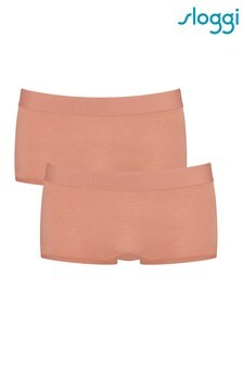 Sloggi Peach Go Allround One Size Boy Shorts 2 Pack (M50890) | ₪ 130