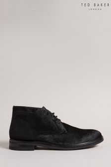 Ted Baker Andrewh Hair Calf Chukka Black Button Sole Boots (M51882) | OMR78