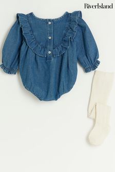 Blue top island romper
