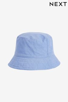 Blue Linen Rich Bucket Hat (3mths-16yrs) (M51932) | AED34 - AED53