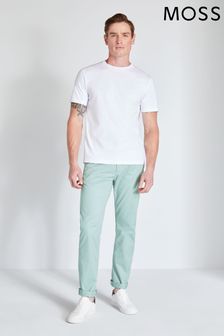 Moss Tailored Fit Sage Green Stretch Chinos (M52267) | 67 €