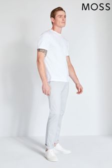 Moss Light Grey Tailored Fit Stretch Chinos (M52268) | 67 €