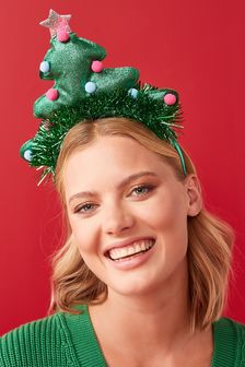Stirnband mit Weihnachtsbaum-Motiv (M52339) | 7 €