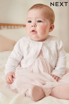 White Baby Knitted Shrug Cardigan (0mths-2yrs) (M52499) | ₪ 50 - ₪ 58