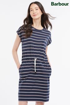 Barbour® Navy Blue Coastal Stripe Marloes Jersey Dress (M52834) | 24 €