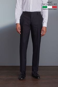 Black Signature Tollegno Wool Suit: Trousers (M54047) | $152
