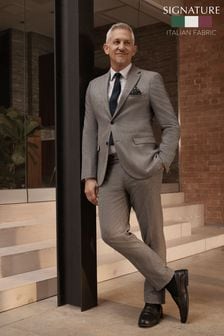 Mid Grey Signature Tollegno Wool Suit: Trousers (M54050) | €64
