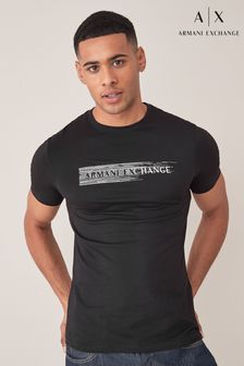 חולצת טי עם לוגו של Armani Exchange, בצבע שחור (M54059) | ‏214 ₪