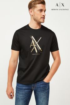חולצת טי עם לוגו AX של Armani Exchange בצבע שחור (M54065) | ‏256 ₪