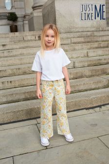 Yellow Printed Wide Straight Jeans (3-16yrs) (M54884) | €12 - €13.50
