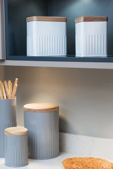 Bakehouse White Set of 3 Square Canisters (M55232) | $88