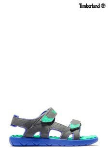 Green/Grey - Timberland Perkins Row Blue Sandals (M55781) | kr550