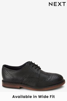 Black Wide Fit (G) Leather Brogues (M55866) | $51 - $72