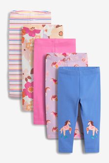 Pink/Blue Unicorn 5 Pack Leggings (3mths-7yrs) (M56334) | $27 - $33