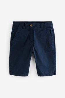 Navy Blue Chino Knee Shorts (M56748) | kr204