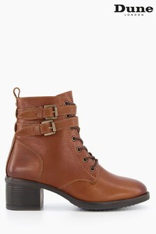 Dune London Brown Paxan Buckle Detail Heeled Boots (M56971) | 168 €
