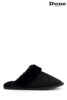 Dune London Black Willis Star Hotfix Slippers (M57046) | €21