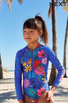 Cobalt Blue Long Sleeved Swimsuit (3-16yrs) (M57068) | 16 € - 20 €