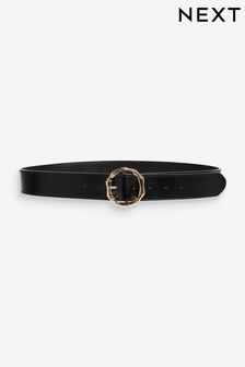 Black Leather Bamboo Buckle Belt (M57886) | 11 €