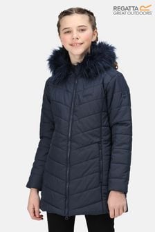 Regatta Blue Shower Resistant Fabrizia Insulated Thermal Longline Jacket (M58593) | $72