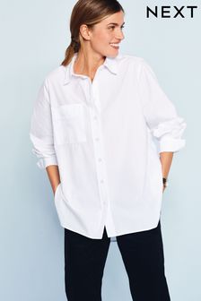 Rochelle White Oversize Shirt (M58682) | $49