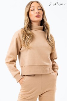 Hype. Womens Natural Sand Roll Neck Sweater (M58978) | ₪ 163