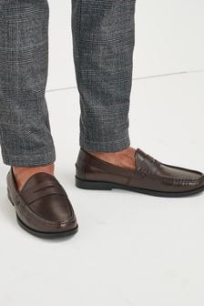 Brown Leather Penny Loafers (M60887) | 27 €