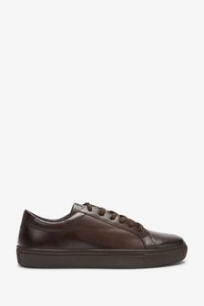 Dark Brown Leather Trainers (M60892) | $83