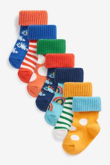 Bright 7 Pack Socks (0mths-2yrs) (M60935) | €8.50