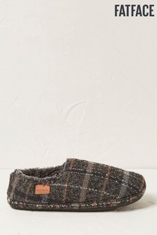 FatFace Grey Maddox Check Slippers