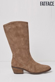 FatFace Brown Lola Suede Western Boots