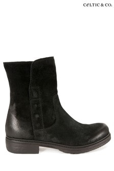 Celtic & Co Black Essential Leather Ankle Boots (M62101) | ₪ 830