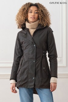 Celtic & Co Brown Waxed Riding Coat (M62102) | 335 €