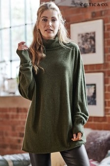 Celtic & Co. Green Geelong Slouch Roll Neck Jumper (M62151) | €179