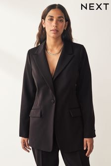 Black Tailored Fuller Bust Blazer (M62274) | $83