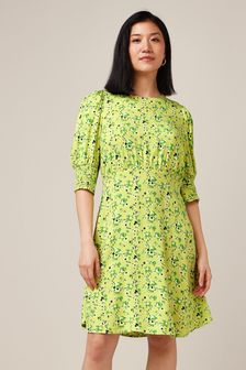 Green Ditsy Tea Dress (M62576) | $39