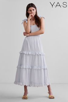 Y.A.S Blue Ruby Frill Summer Dress (M62874) | €102