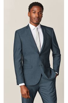 Indigo Blue Slim Fit Two Button Suit: Jacket (M62955) | kr694