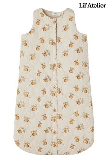 חליפת שינה יוניסקס מרופדת עם הדפס אפרסקים בצבע שמנת לתינוקות של Lil'atelier (M63017) | ‏168 ₪