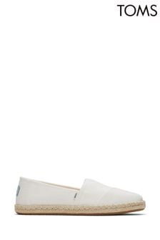 Białe wegańskie buty damskie TOMS Alpagarta w naturalnym kolorze z ozdobną liną (M63209) | 156 zł