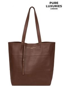 Pure Luxuries London Ashurst Ombre Chestnut Leather Tote Bag (M63529) | ₪ 186