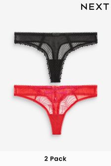 Embroidered Knickers 2 Pack