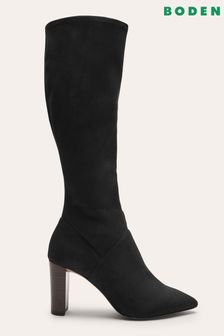 Boden Black Pointed Toe Stretch Boots