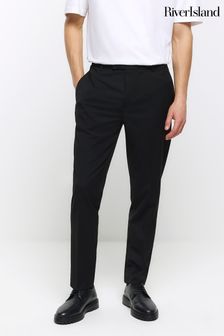 River Island Black Slim Fit Smart Trousers (M64453) | BGN 72