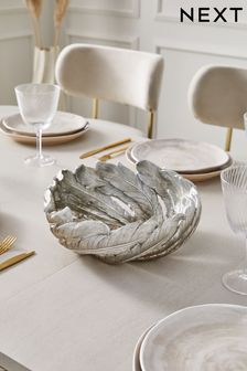 Silver Curved Feather Bowl (M64949) | €45