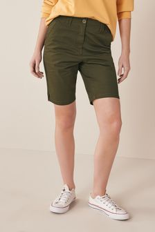 Khaki Green Chino Knee Shorts (M65502) | 15 €